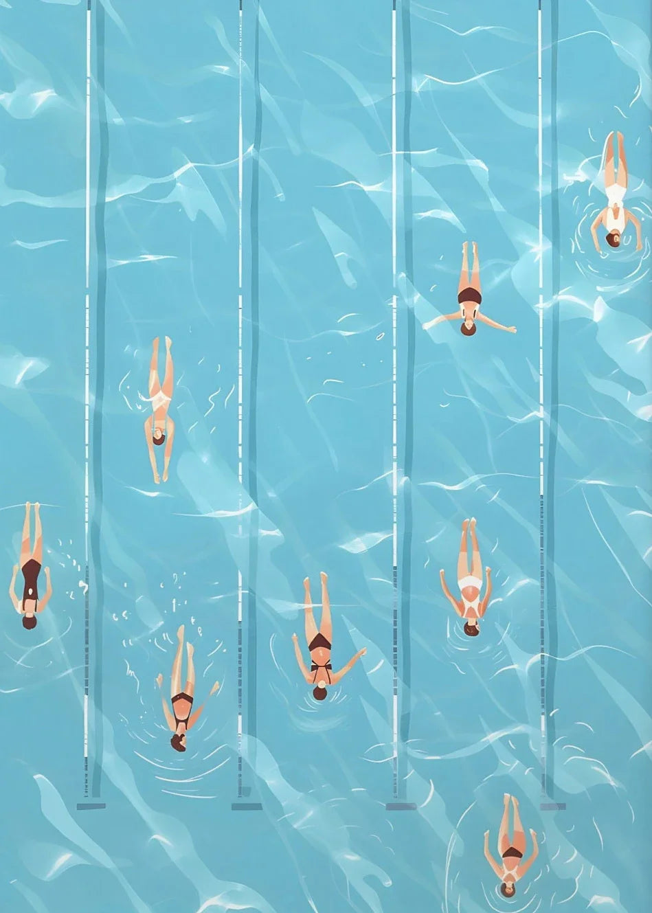 Summer Poolside Canvas Wall Art