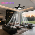 E27 Remote-Control Ceiling Fan with Light