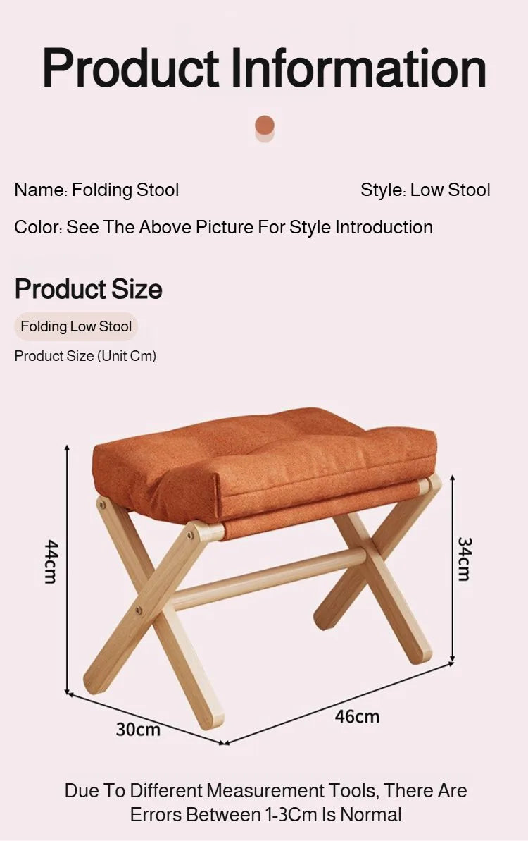 Folding Upholstered Footstool