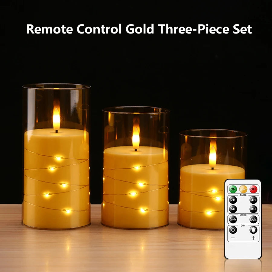 Starlight Flameless Pillar Candle Set