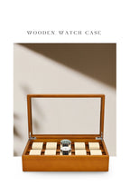 Oirlv 10 Grids Watch Box Wooden Jewelry Box Watch Organizer Case Men Women Mechanical Watchs Storage Case Wristwatch Display Box