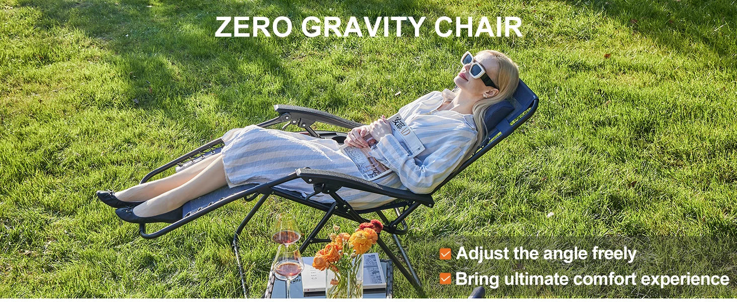 Set of 2 Zero-Gravity Outdoor Recliners
