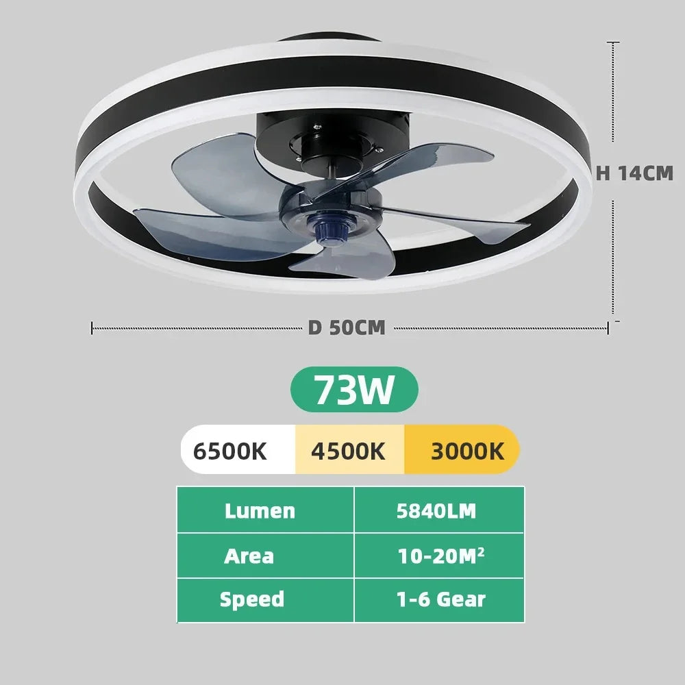 Infinite Dimmable Remote-Control LED Ceiling Fan with Light