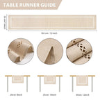 Modern Table Runner Linen Table Runner Washable Openwork Design Ideal for Holiday Party Decor,Dining Table,Restaurant, Christmas