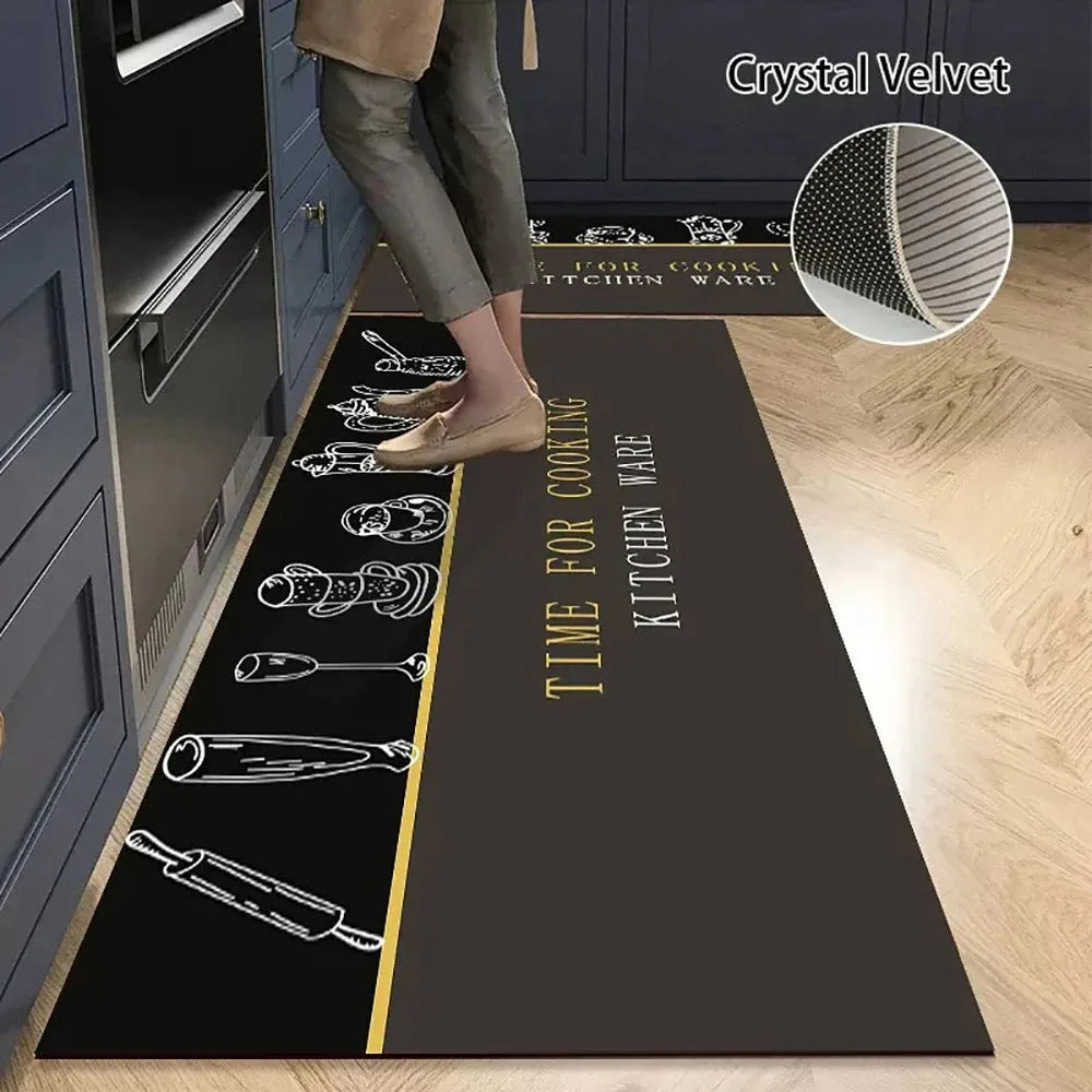 Crystal-Velvet Absorbent Kitchen Runner
