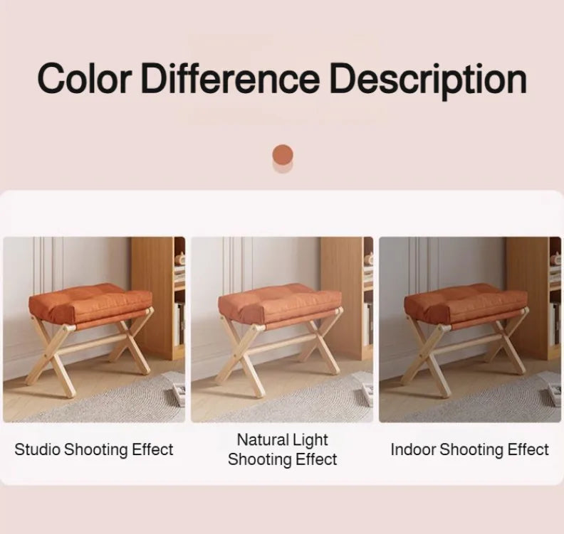 Folding Upholstered Footstool