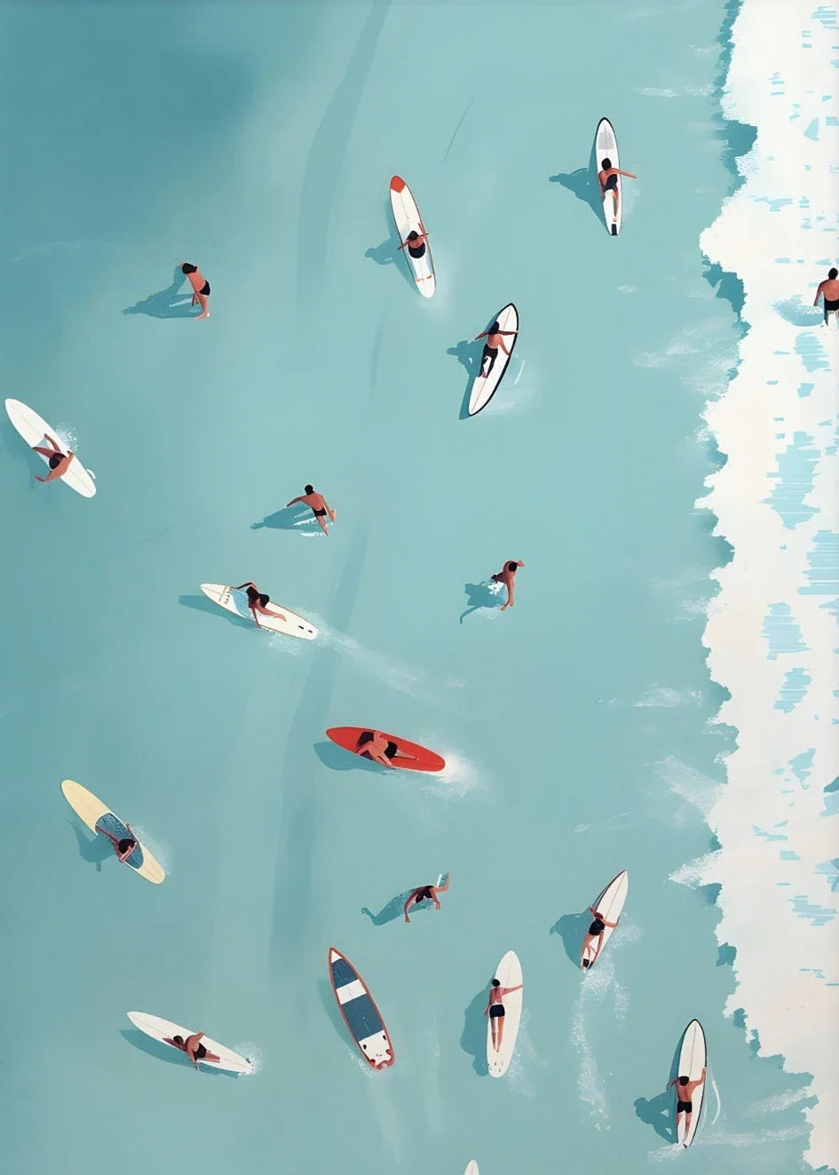 Summer Poolside Canvas Wall Art