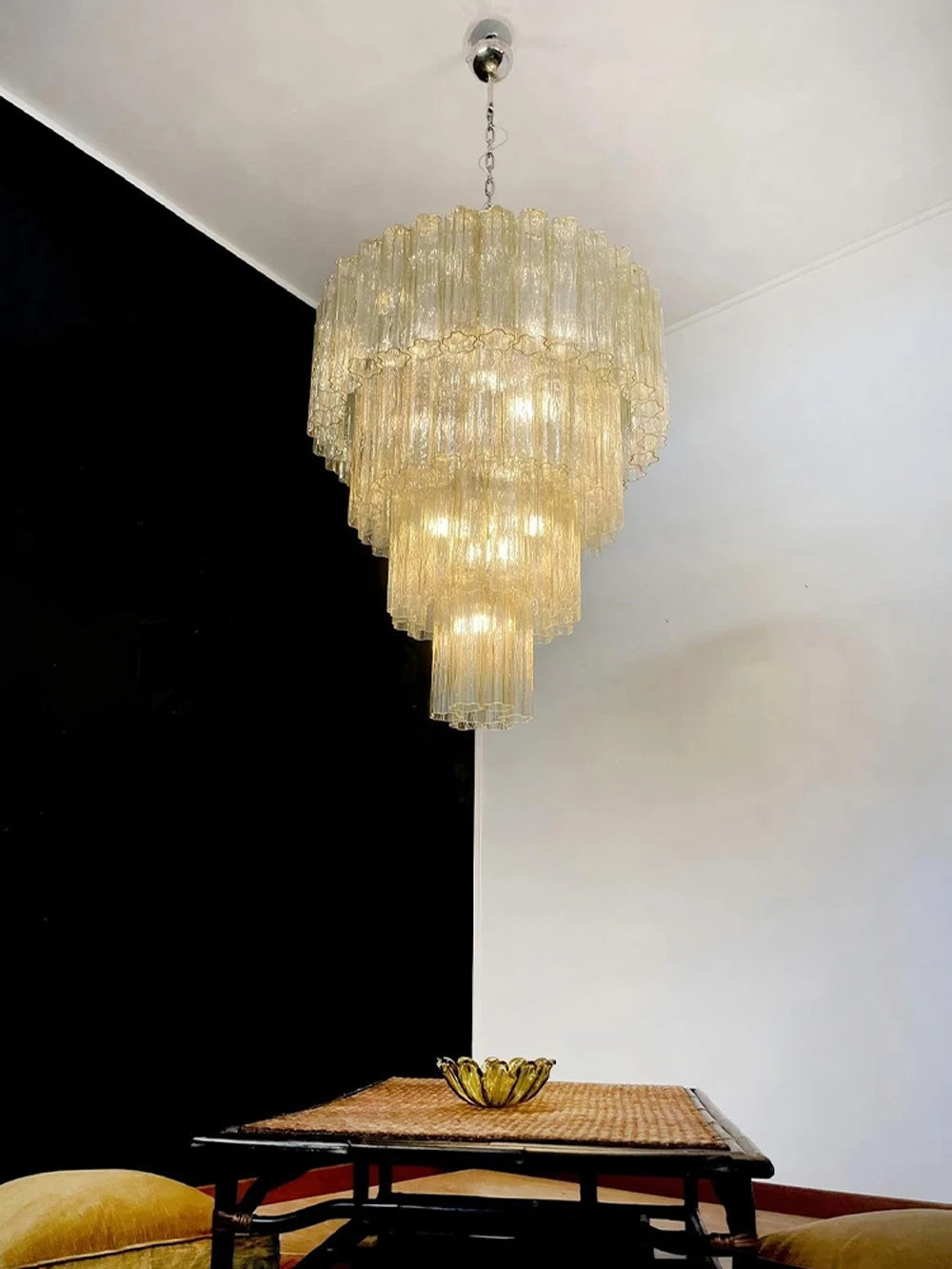 Art Glass Dimmable LED Chandelier