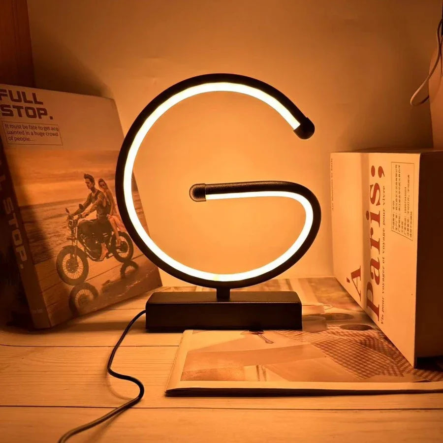 Spiral Motion-Sensor Dimmable LED Table Lamp