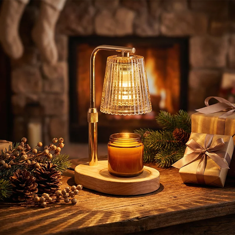 Glass-Shade Candle Warmer Lamp — WESTMERE