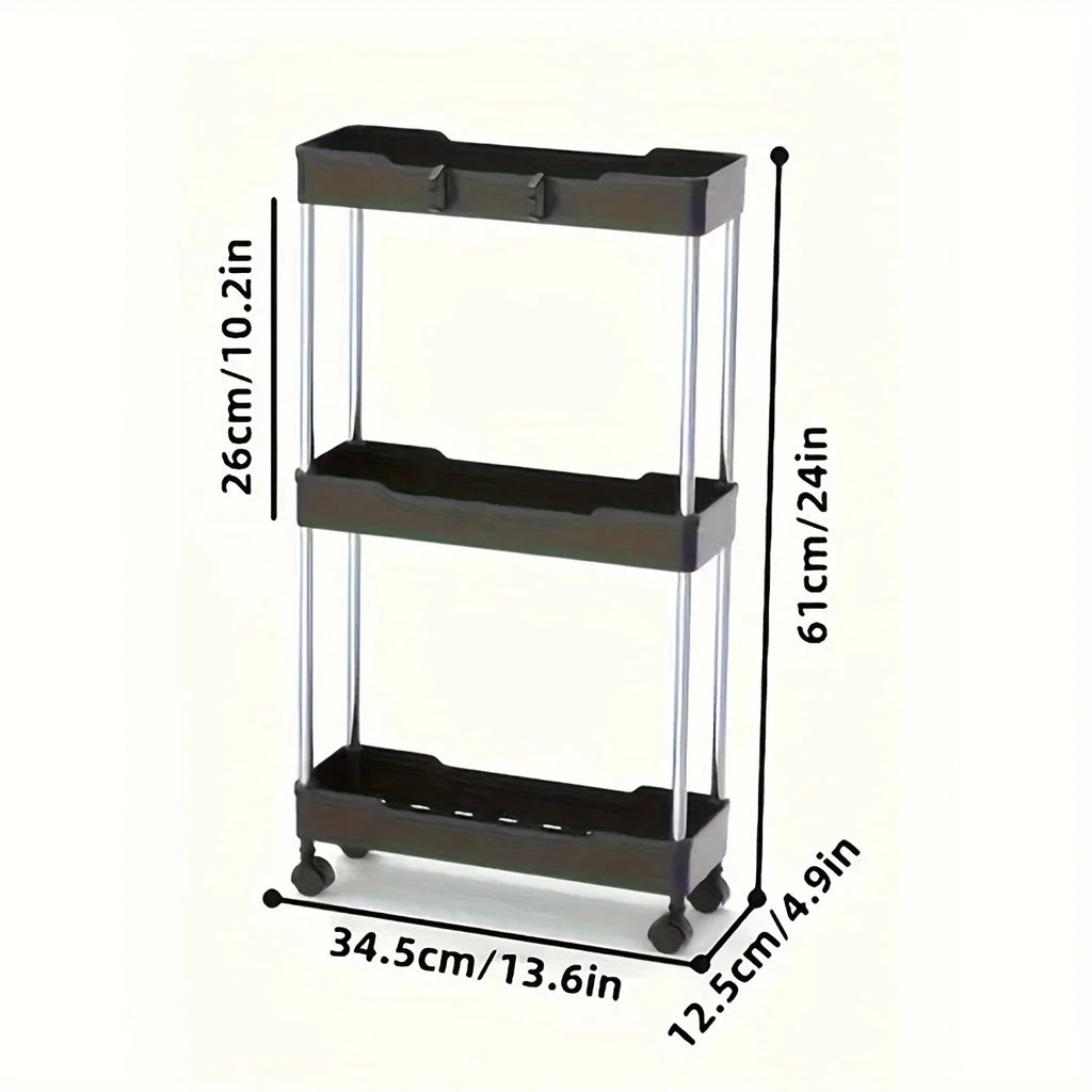Slim Multi-Tier Rolling Storage Cart