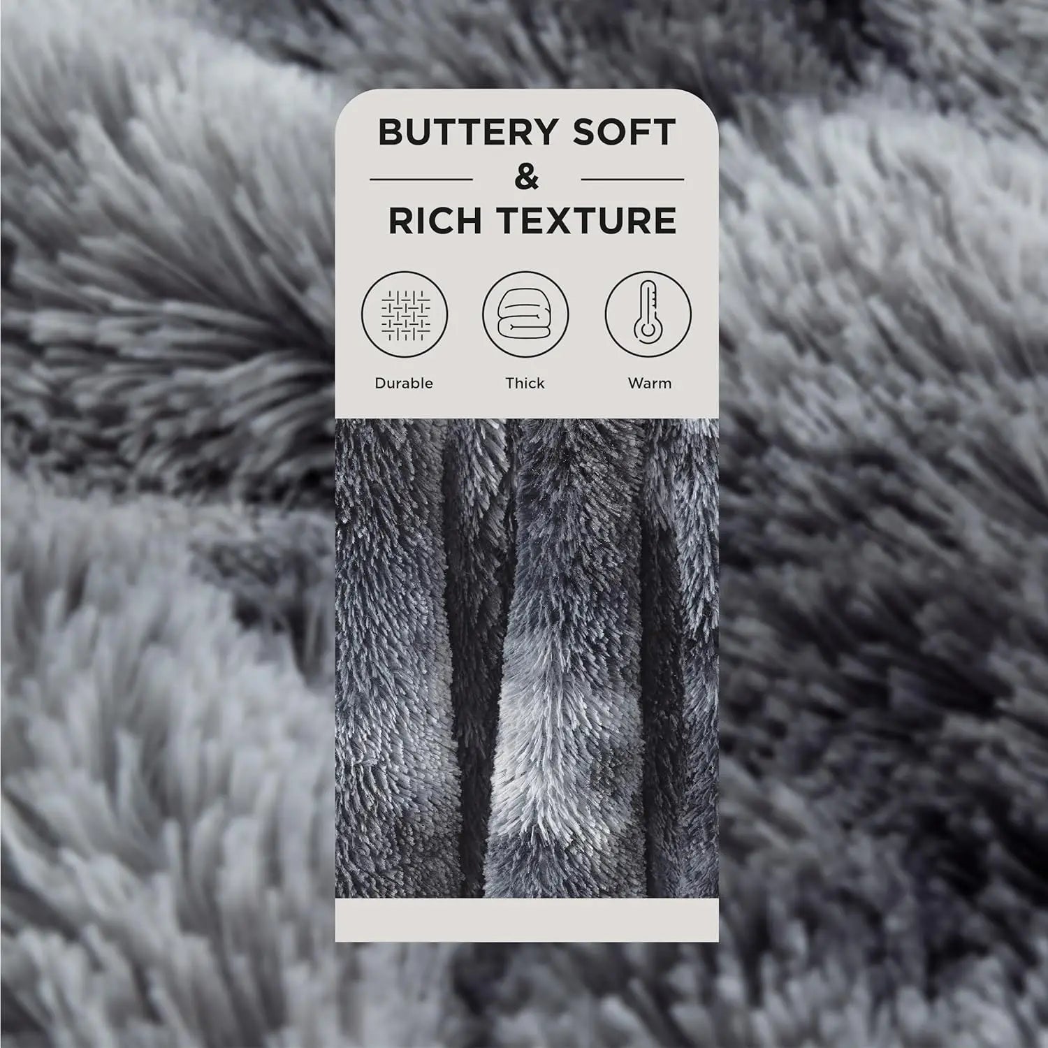 Plush Faux-Fur Sherpa Throw Blanket