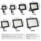 Waterproof Motion-Sensor Outdoor LED Floodlight