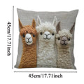 Alpaca Farmhouse Throw Pillow Cover