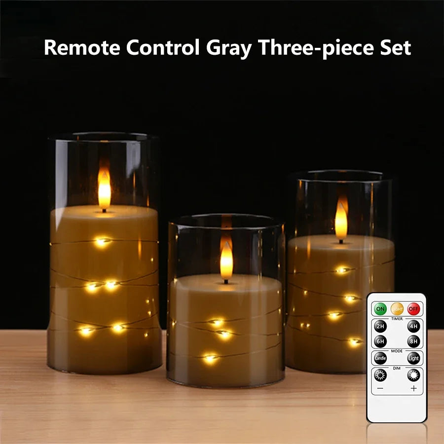 Starlight Flameless Pillar Candle Set