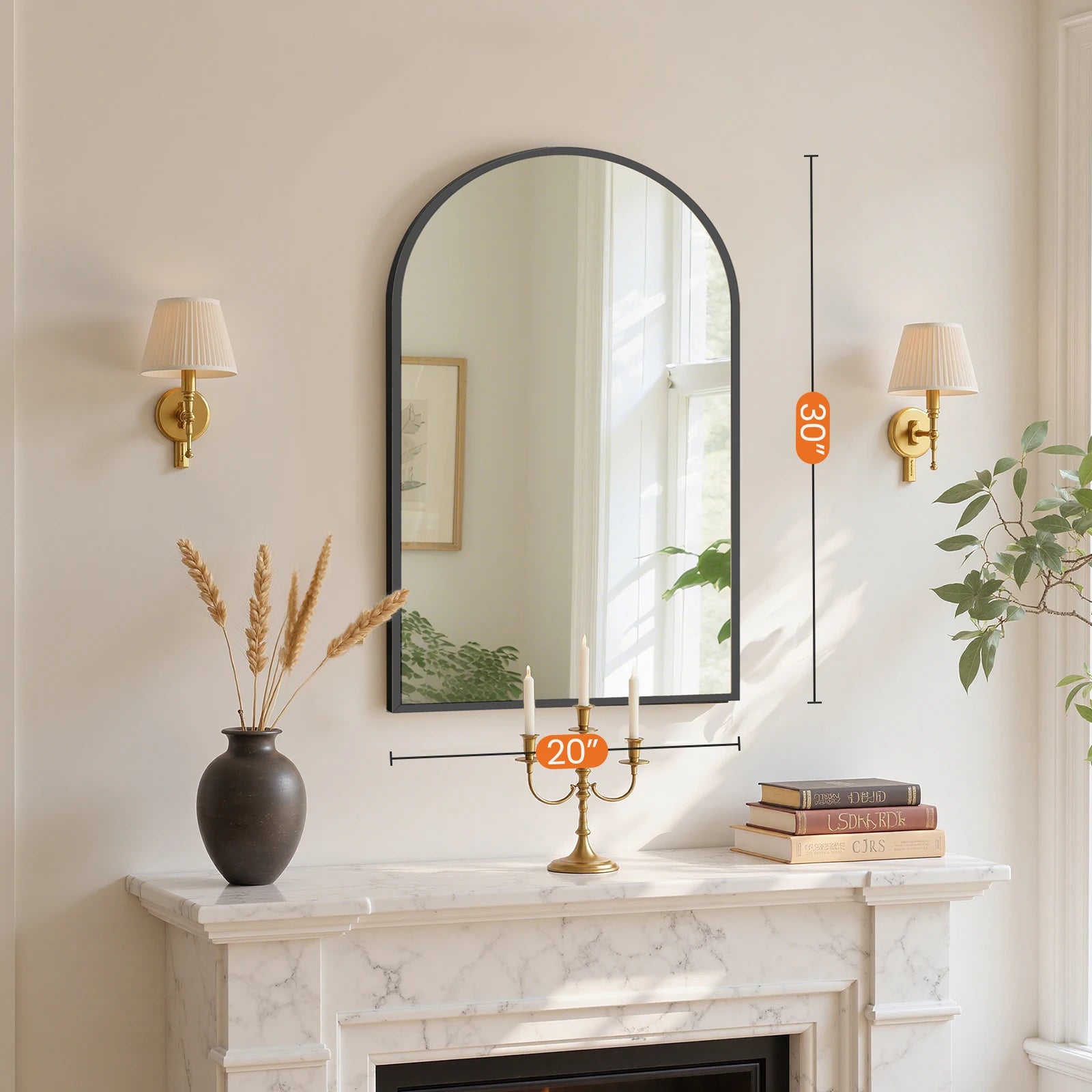 Arched Bathroom Wall Mirror