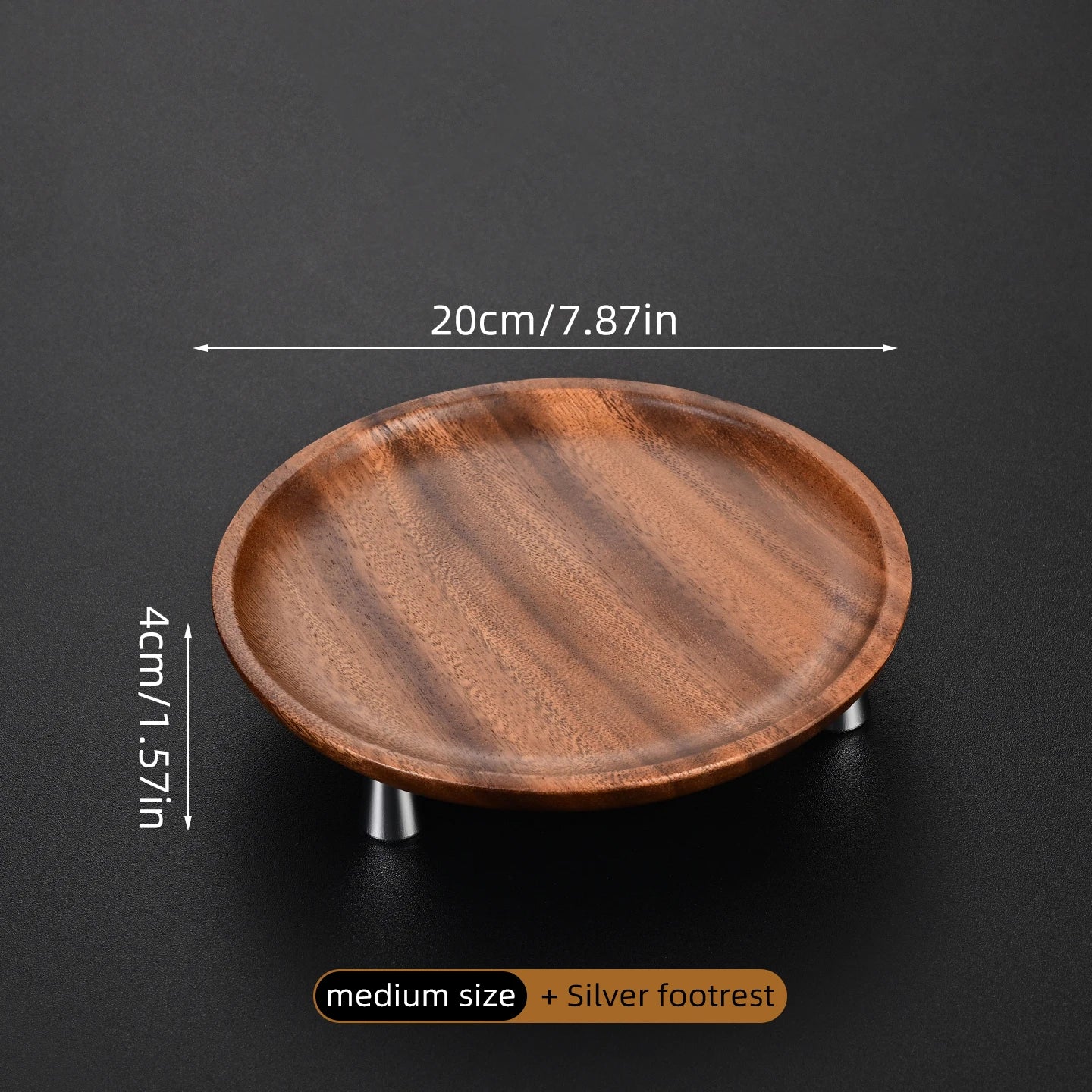 Round Wooden Serving & Display Tray