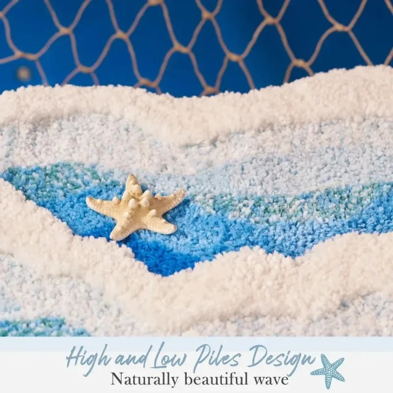 Ocean Wave Tufted Accent Rug