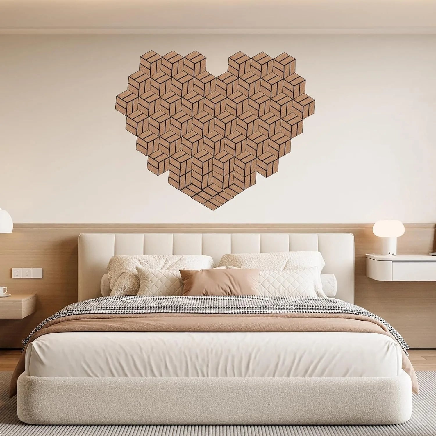 Wood-Grain Hexagonal Acoustic Panels