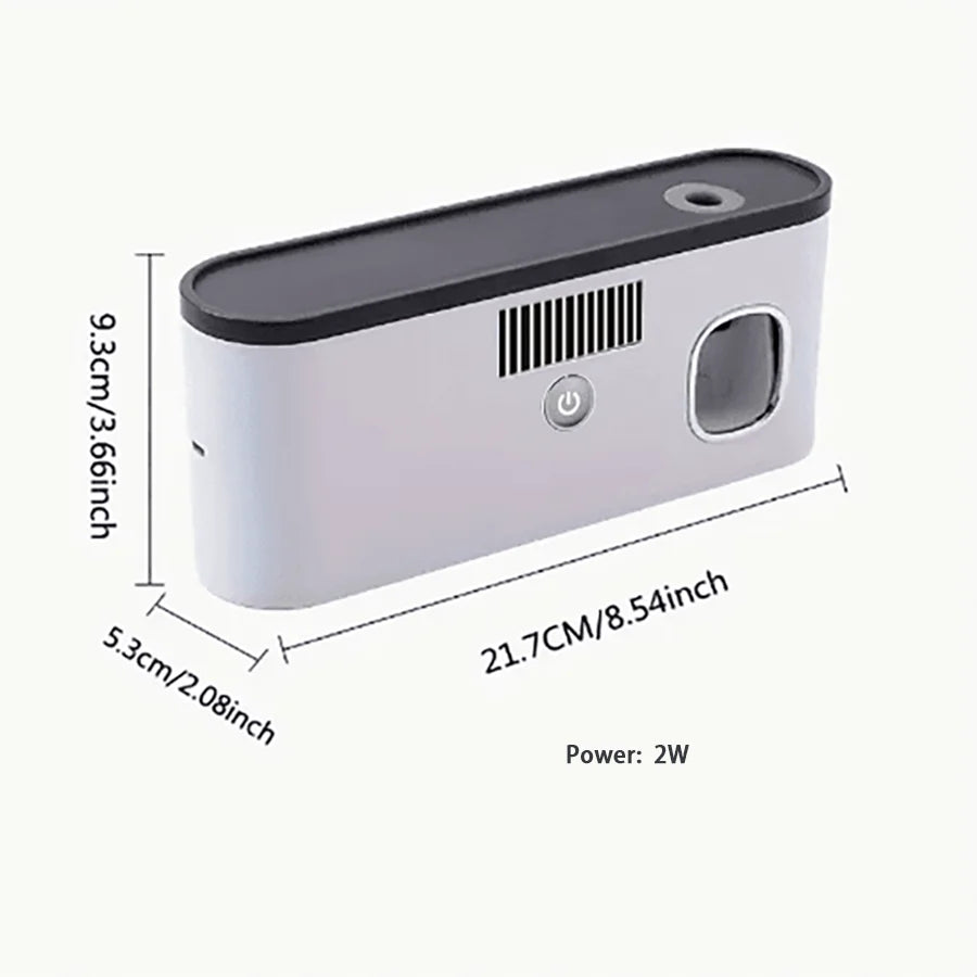 Wall-mounted Smart Toothbrush Sterilizer with 5 Slots, Integrated Toothpaste Dispenser, Bathroom Storage Rack and Organizer, Hom