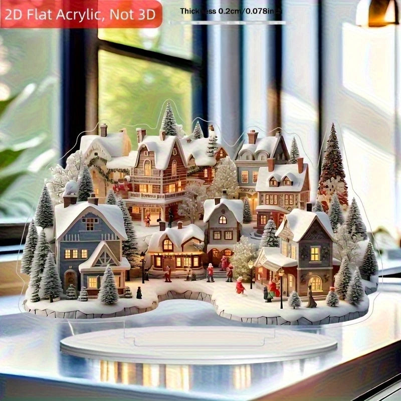 Winter Wonderland Christmas Village Display — detail view