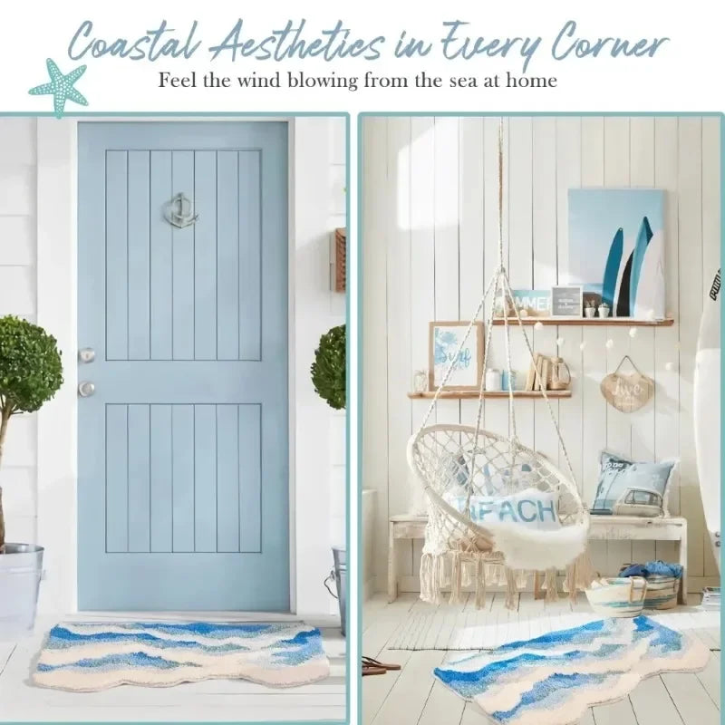 Ocean Wave Tufted Accent Rug
