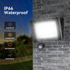 Waterproof Motion-Sensor Outdoor LED Floodlight