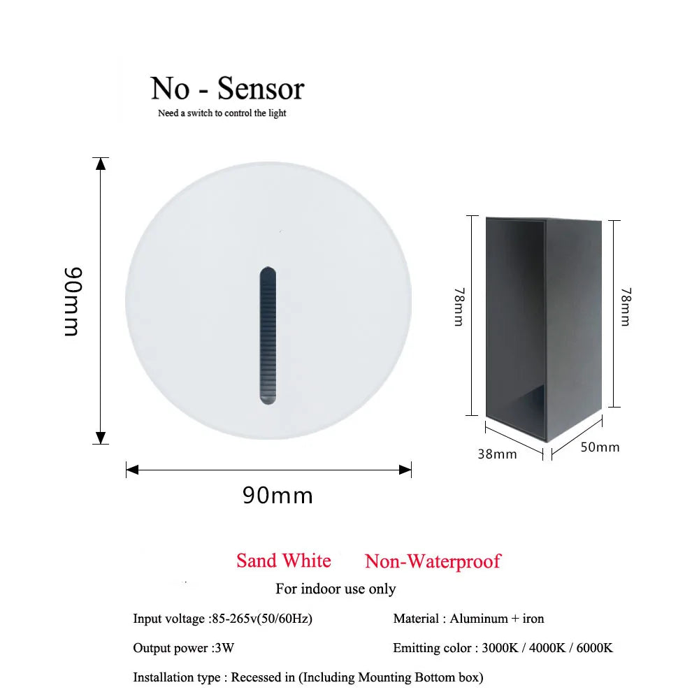 Night Motion-Sensor LED Wall Light