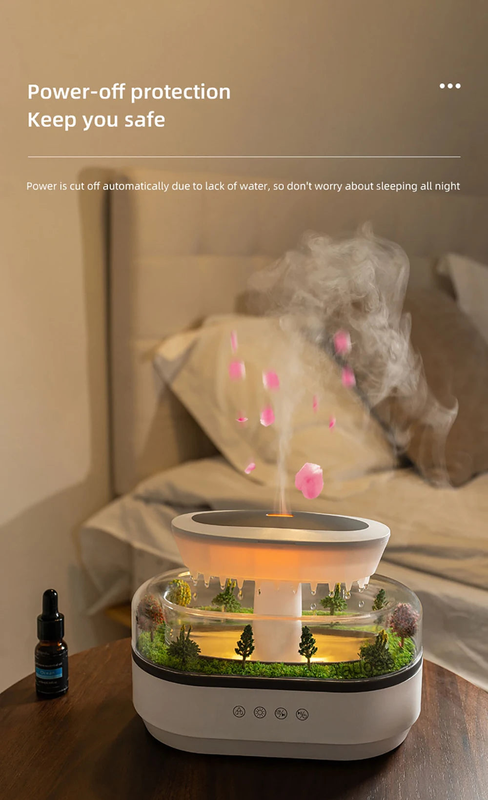 Color-Light Rain Cloud Aroma Diffuser