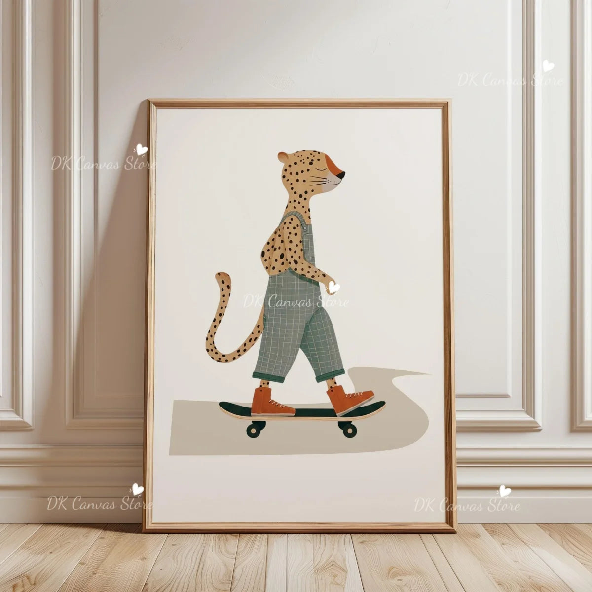 Skateboarding Dachshund Canvas Print