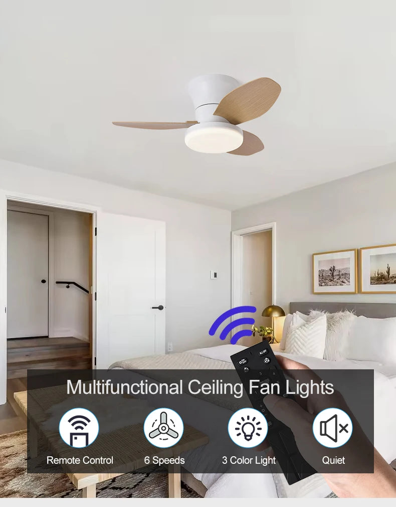 Nordic Minimalist Decorative Fan Light