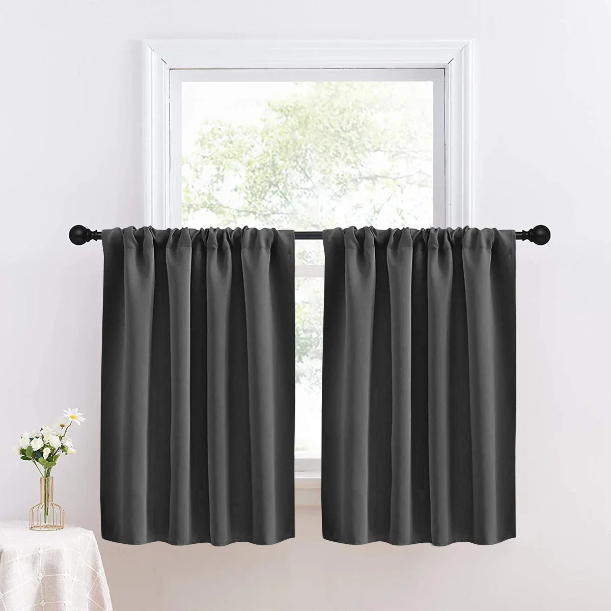 Short Blackout Kitchen & Bathroom Curtain