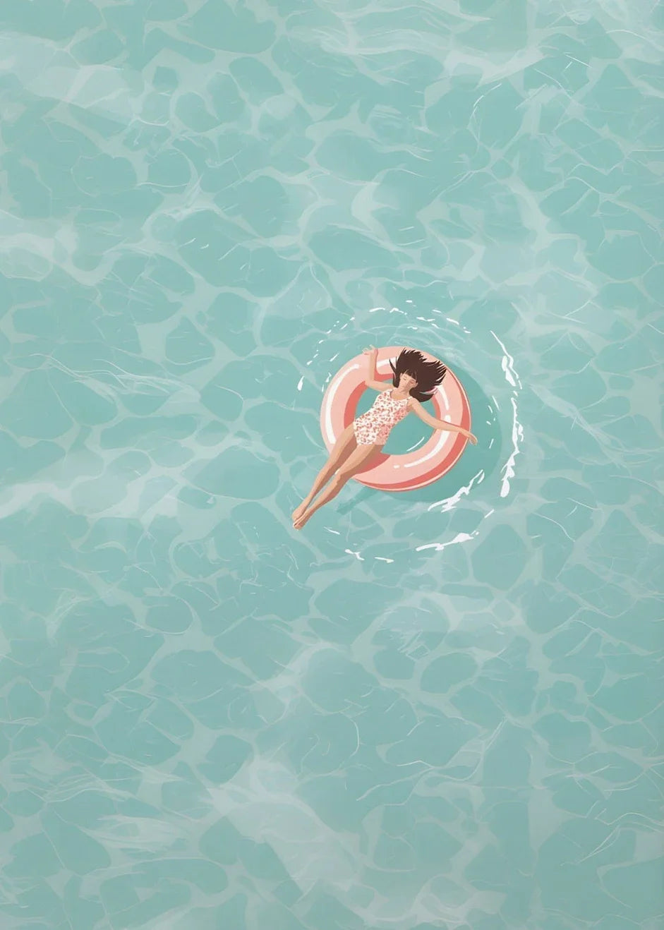 Summer Poolside Canvas Wall Art