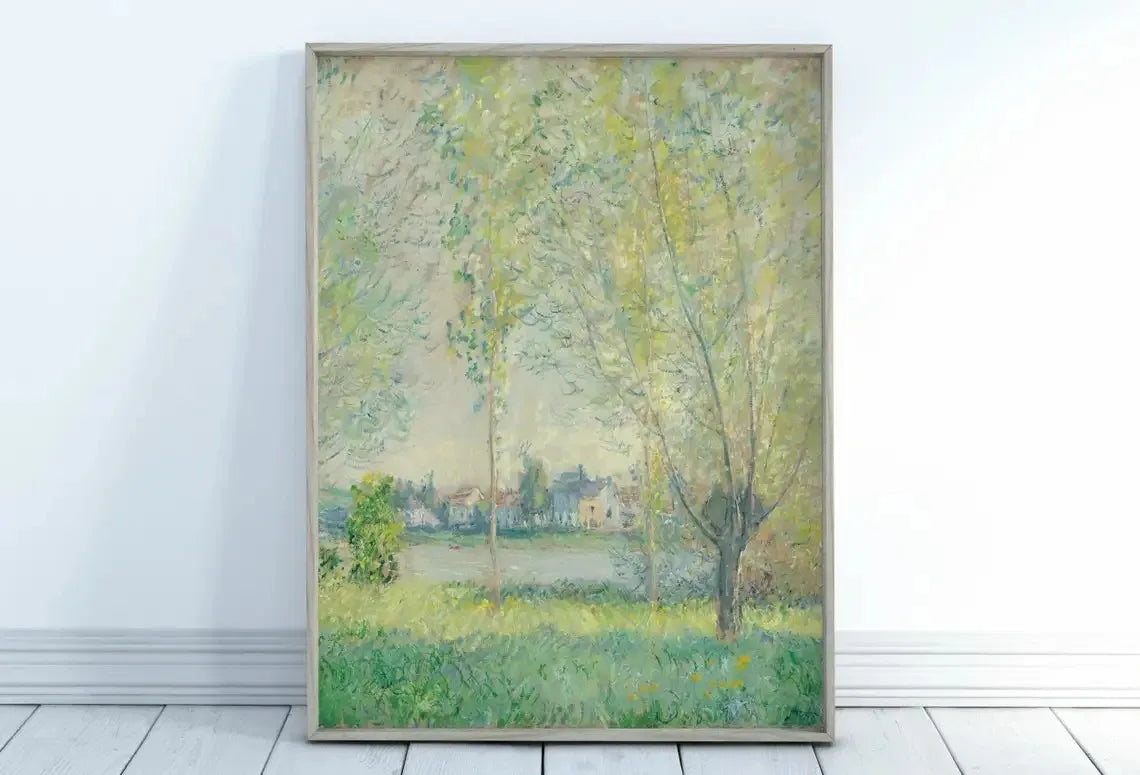 Impressionist Garden Landscape Canvas Print