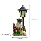 Solar Hexagonal Garden Lamp Resin Cute Figurine Light
