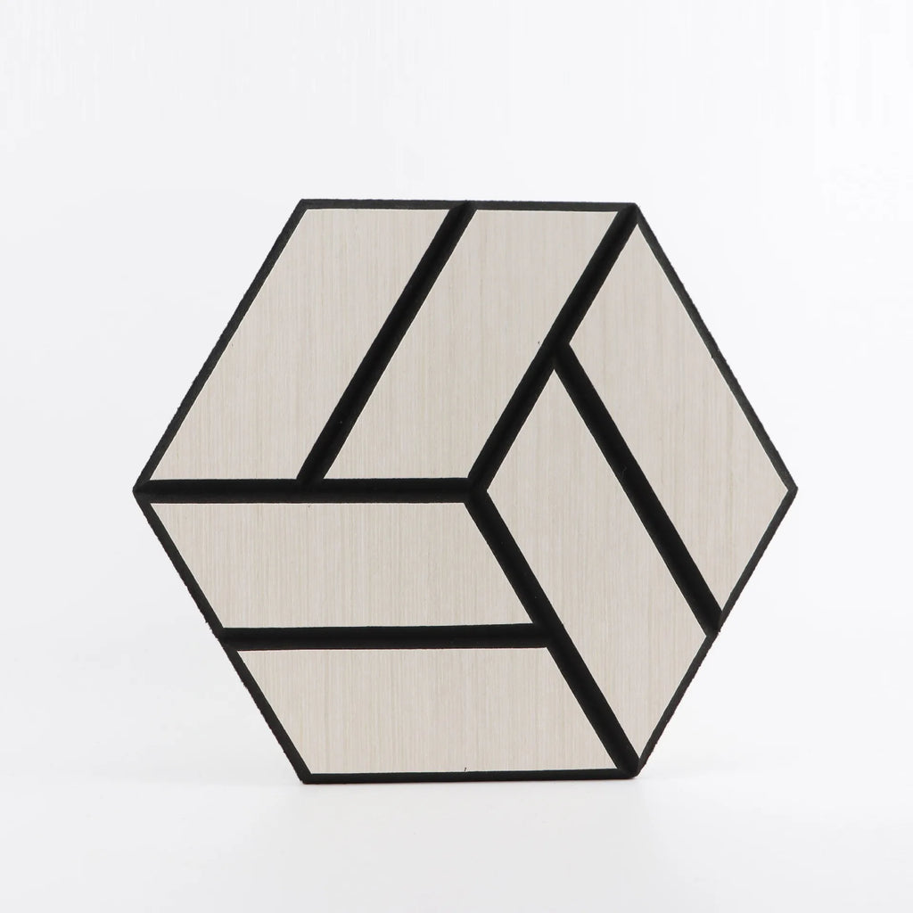 Wood-Grain Hexagonal Acoustic Panels