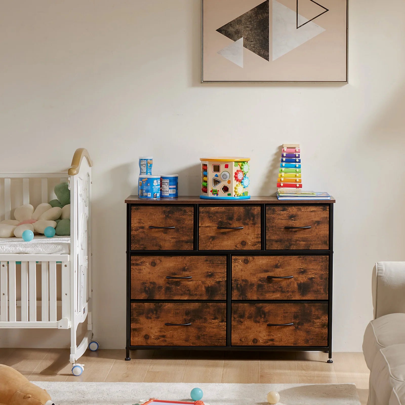 7-Drawer Fabric Dresser