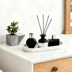 Marble-Look Oval Silicone Storage Tray