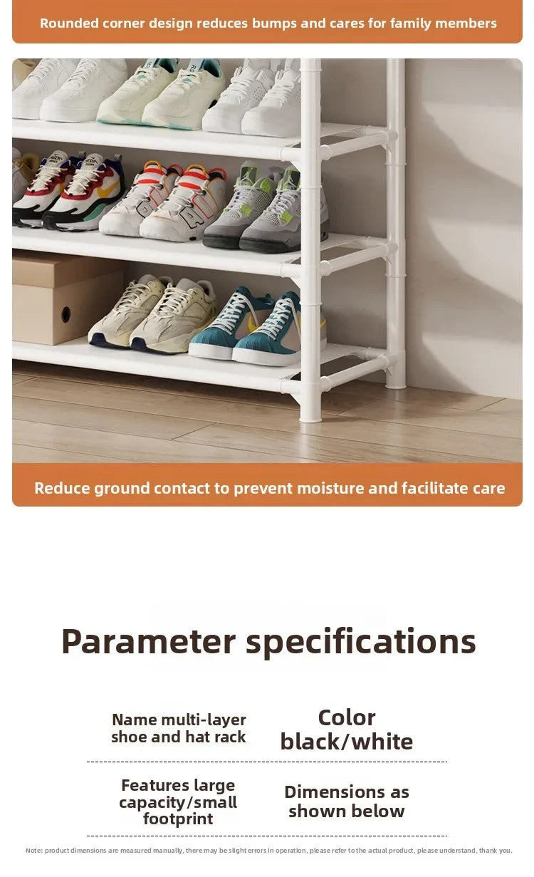 Door-Mounted Shoe & Hat Rack