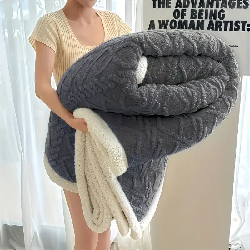7 lb Weighted Sherpa Fleece Blanket
