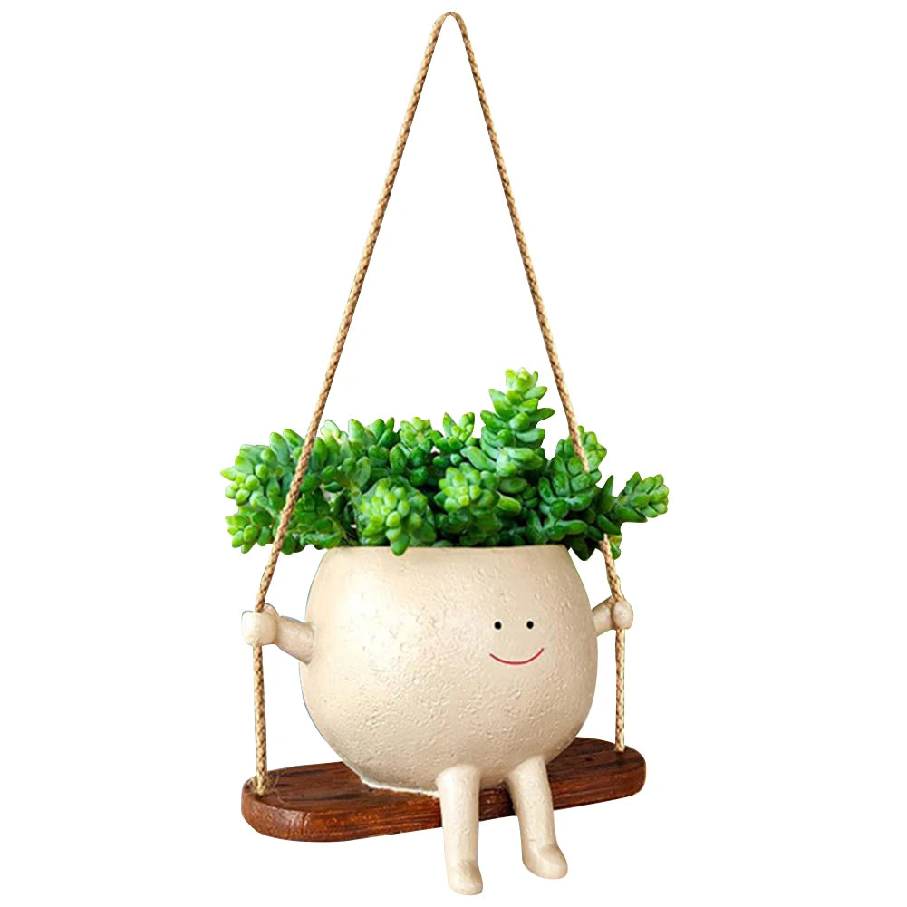 Wall-Hanging Cartoon Head Planter
