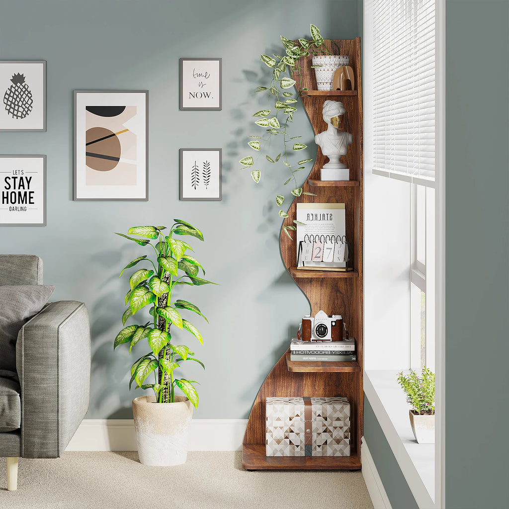 5-Tier Corner Bookshelf