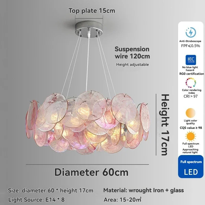 Italian-Style Multicolor Glass Chandelier