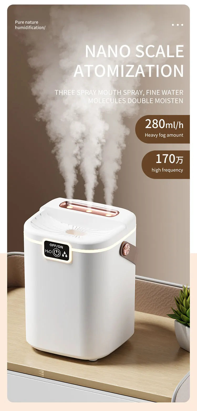 2L Triple-Nozzle Ultrasonic Humidifier