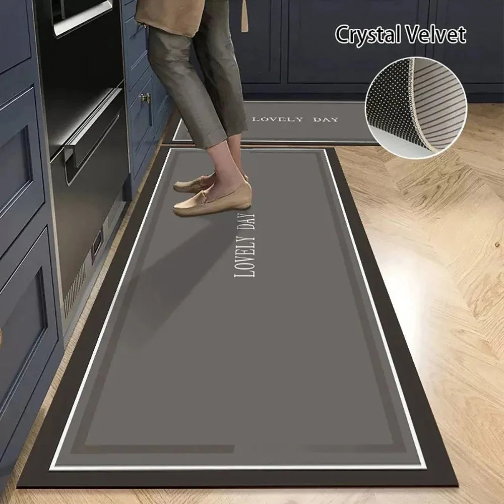 Crystal-Velvet Absorbent Kitchen Runner