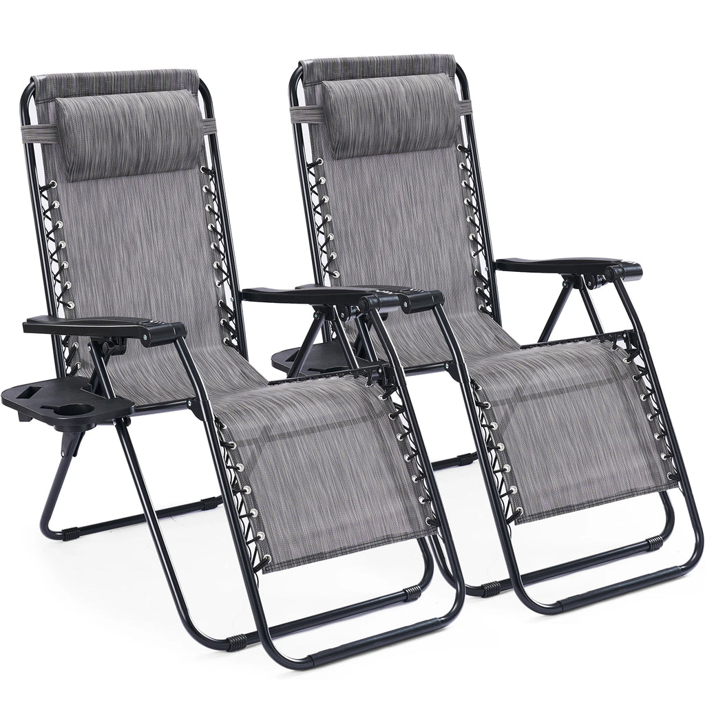 Set of 2 Zero-Gravity Outdoor Recliners