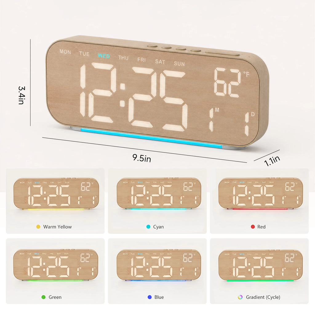 10-Inch Ambient LED Digital Alarm Clock