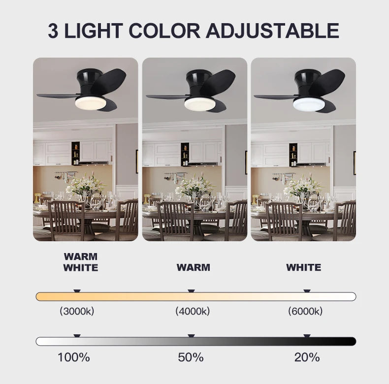 Nordic Minimalist Decorative Fan Light