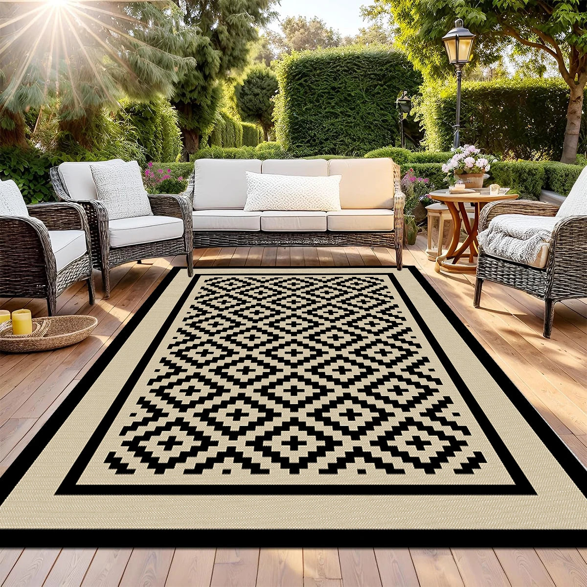 Reversible Woven Patio Rug