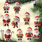 Wooden Gingerbread Christmas Ornaments - 10 Piece